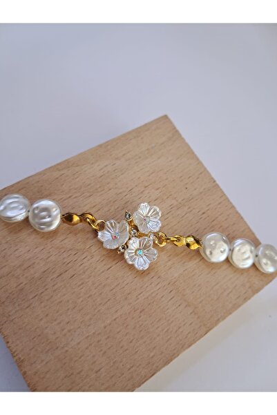 Çelik Çiçekli boncuk bileklik