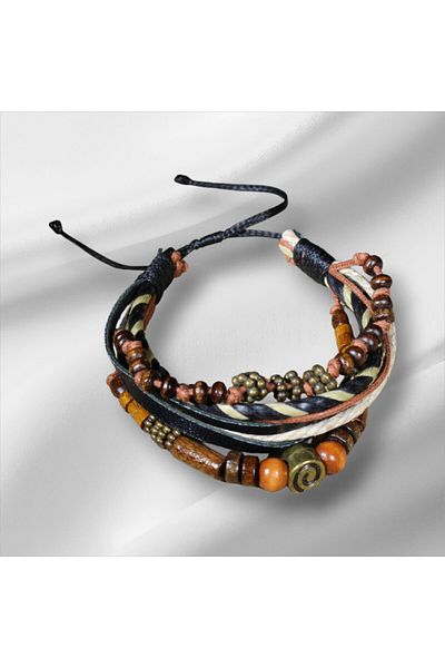 DEHNA Casual Bohemian Men's Bracelet |   Adjustable Elevator Closure
