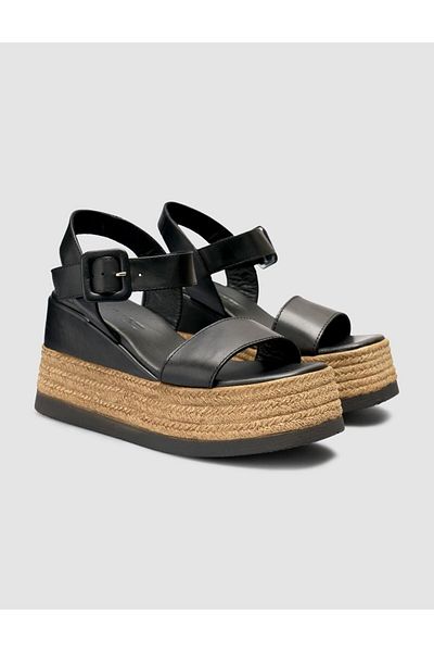 Cabani 100% Genuine Leather Black Women's Sandals