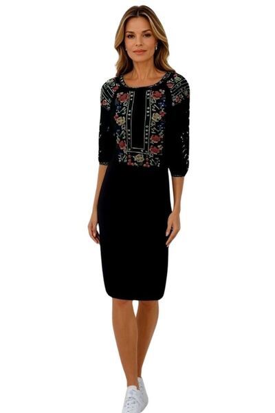 rody's forever Rochie traditionala R24, negru/albastru