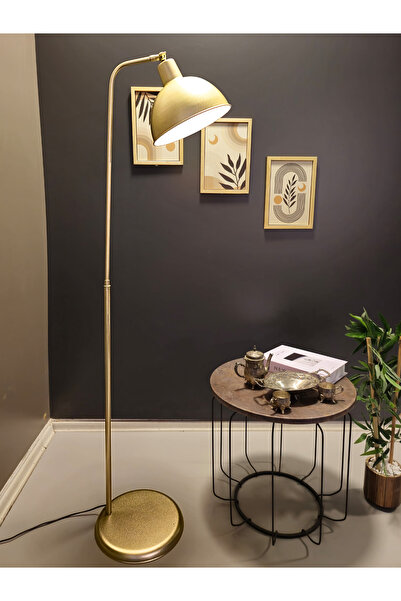 Luzarana Dolce Sarı Lambader Hareketli Başlık Modern Dekoratif Metal Tasarım Çalışma & Oturma Odası Lambader