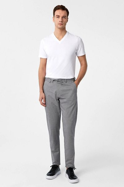 SÜVARİ Süvari Slim Fit Linen Look Lace-Up Jogger Trousers