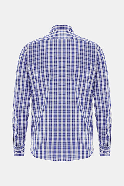 W Collection WHITE LONG SLEEVE STRIPED PATTERNED SHIRT