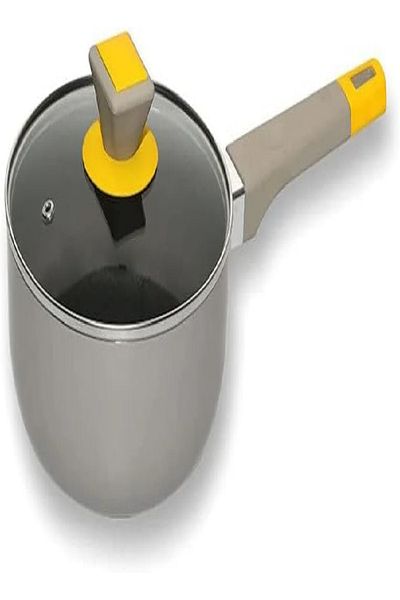 CLASSYTOUCH Non-Stick Saucepan 18 cm with Glass Lid – 1.5L, Flat Base, Aluminium Cookware