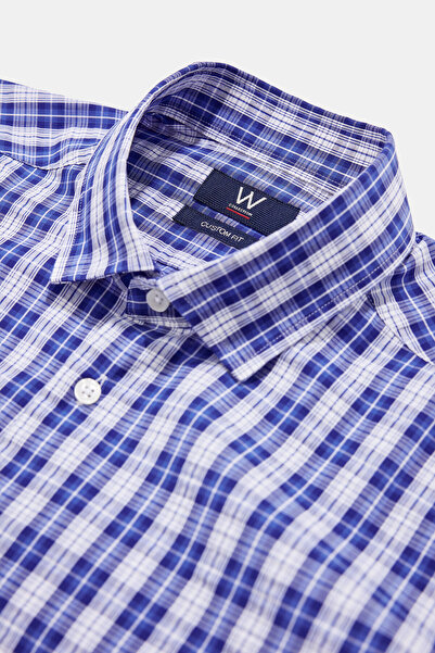 W Collection WHITE LONG SLEEVE STRIPED PATTERNED SHIRT