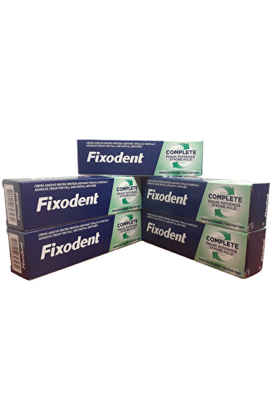 Fixodent COMPLETE GÜÇLÜ TUTUŞ EXTRA FERAH AROMA PROTEZ YAPIŞTIRICI KREM 47 GR X 5 ADET