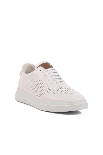 AYAKMOD Premium 411 m White Genuine Leather Men's Sneaker