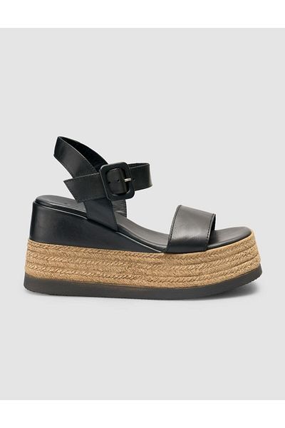 Cabani 100% Genuine Leather Black Women's Sandals