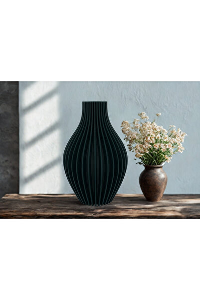 homedekorrs Vază modernă în 3D cu dungi