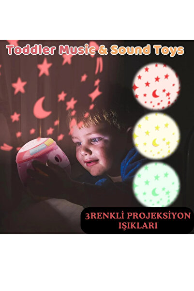 kosetoys Bebek Oyuncağı Galaxy Projektör Oyuncak Gece Lambası Ve Müzik Şarkıları