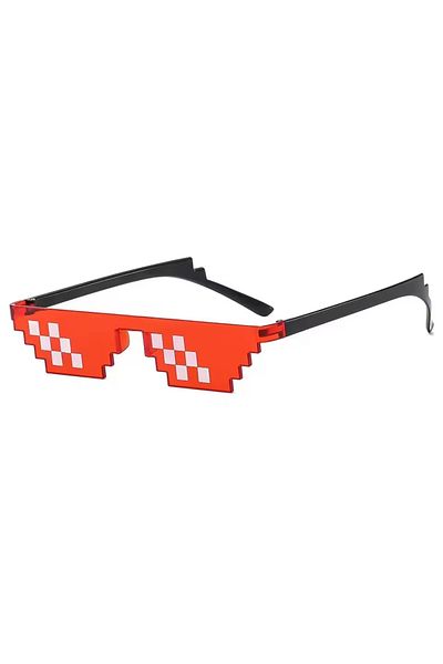 Generic Thug Life “Deal with It” Pixel Mosaic Glasses • Colorful Pc Frame • Party & Costume Accessory (Unisex)