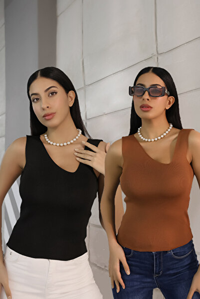 ALCHON Ασύμμετρο λαιμόκοψη με χοντρό λουράκι Basic Stylish Summer Tank Top