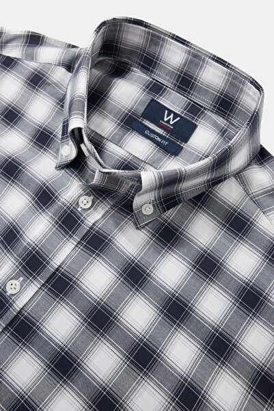 W Collection Dark Blue Long Sleeve Striped Shirt