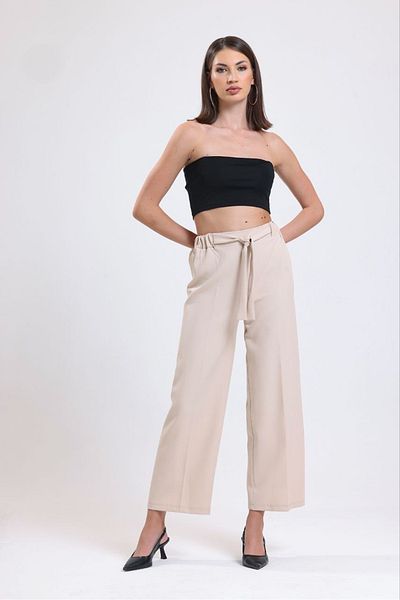 Le Touche Women's High Waist Loose Cut Lycra Palazzo Pants