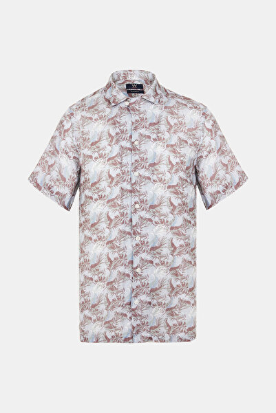 W Collection Green Coffee Print Shirt