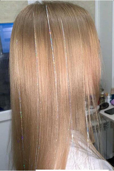 EMKSHOP Tinsel Hair Silvery Hair Accessory Hair Sparkle Sidepiece Hair Tinsel Shiny Hair