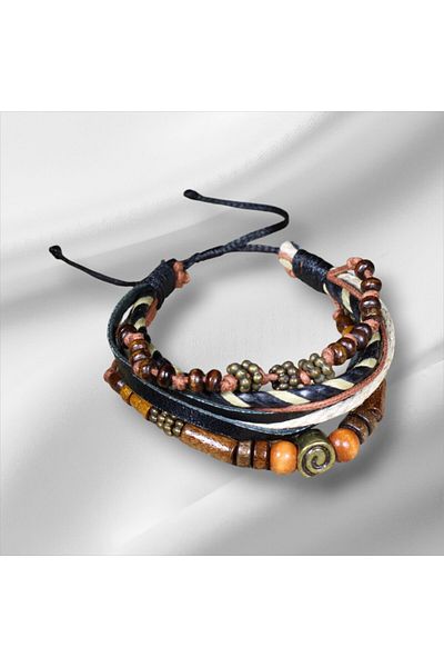 DEHNA Casual Bohemian Men's Bracelet |   Adjustable Elevator Closure