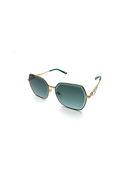 Osse Kadın Altın-yeşil Organik (UV) Cam Çelik Kapalı Çerçeve Tasarım Güneş Gö...