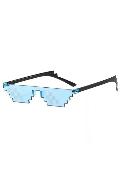 Generic Thug Life “Deal with It” Pixel Mosaic Glasses • Colorful Pc Frame • Party & Costume Accessory (Unisex)