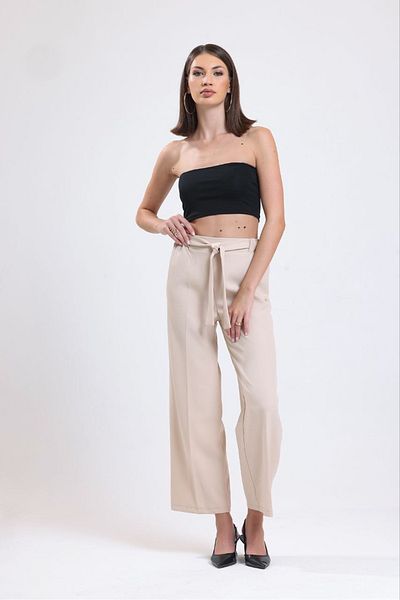 Le Touche Women's High Waist Loose Cut Lycra Palazzo Pants