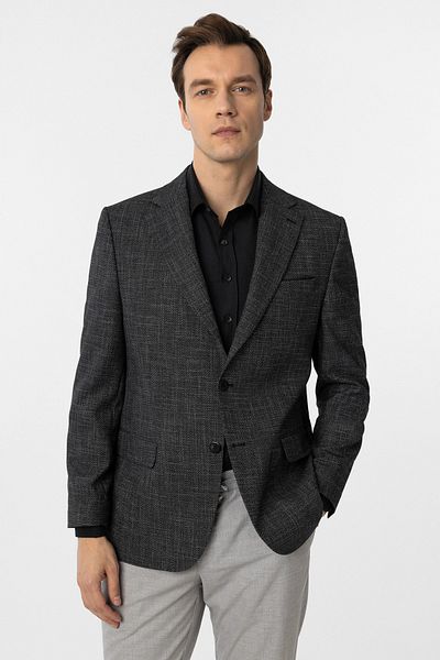 SÜVARİ Süvari Loose Cut 4 Drop Black Men's Single Jacket
