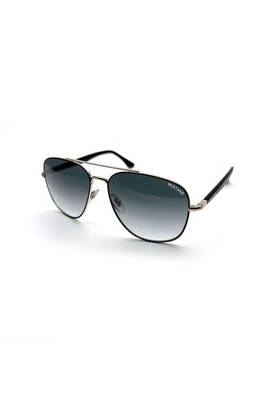 Mustang Men's Bi Color-Smoked Mineral Gradient Glass Steel Closed Frame Oval - Round Sunglasses Mu2256 0