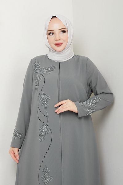 ESLEMNUR Plus Size Leaf Stone Mother Dress En7008