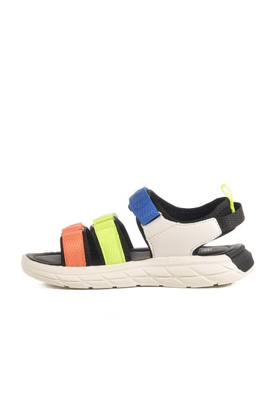 WALKWAY Black-Sax-Phosphor Yellow Children's Sandals Pepino 1947 F
