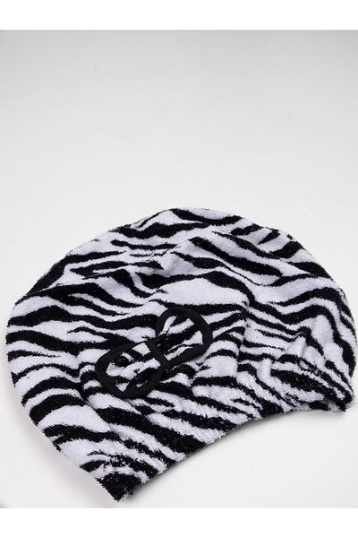 Ender Home Printed Bow Hair Drying Cap Elastic Head Drying Towel