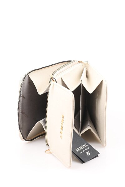 Armine Modern Üç Gözlü Omuz Askılı Günlük Çanta Krem