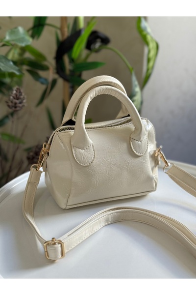 ZEYS Geantă de mână și de umăr pentru femei din piele strălucitoare