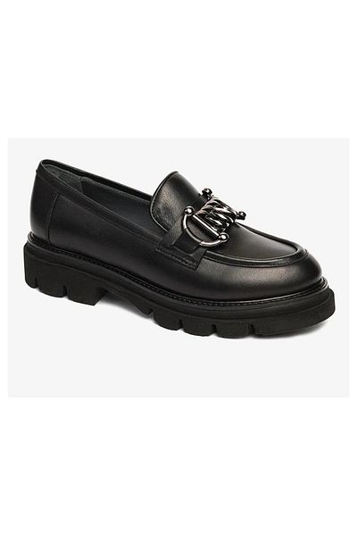 Venüs 25430347Y Women's Genuine Leather Thick Soled Loafer Shoes