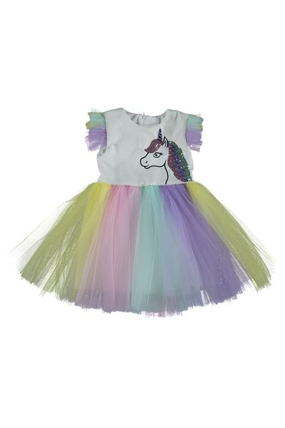 EXTRAÇARŞI produs de testare Rochie pentru fete UNICORN imprimată 1/8 ani