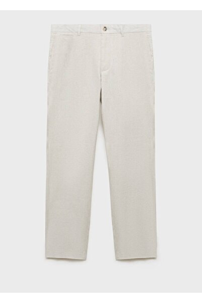 MANGO Man Slim fit %100 keten pantolon
