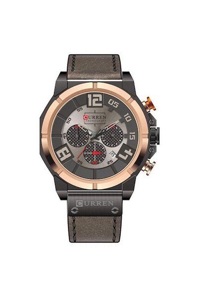 Curren Men's Elegant Watch Curren Aquarider, Brown-Rose Gold