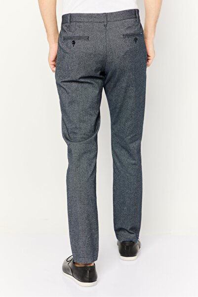 Gant Men Regular Fit Chambray Print Stretchable Chino Pant, Heather Navy