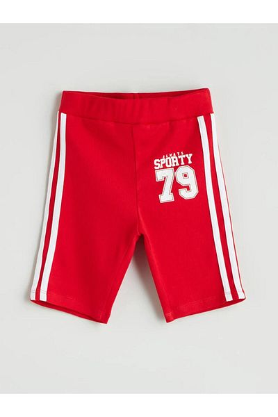 LC Waikiki Lcw Kids Red Elastic Waist Girls Short Tights
