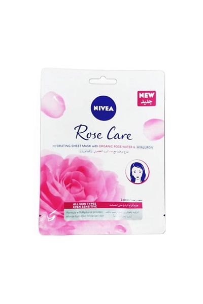 NIVEA Rose Care Hydrating Sheet Mask Organic Rose Water & Hyaluron - 1 Mask