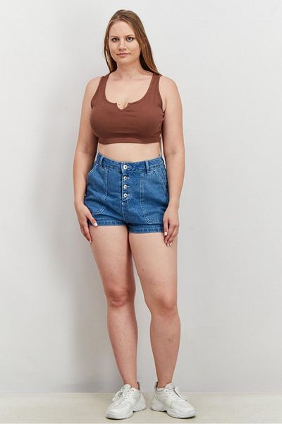 Roxy Women Split Neck Sleeveless Kelia Crop Top, Brown