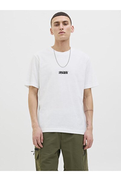 Jack & Jones تي شيرت JCOSAGO للرجال بأكمام قصيرة - رقبة دائرية، نسيج سلوب، تص...