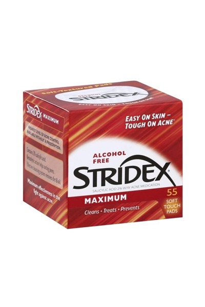 Stridex الحد الأقصى للفوط - 55 فوطة