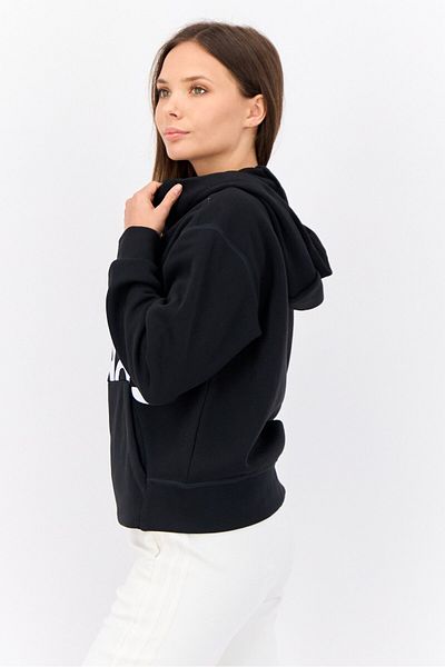 adidas Women Sportswear Fit Long Sleeve Hooded Sweatshirt, Black