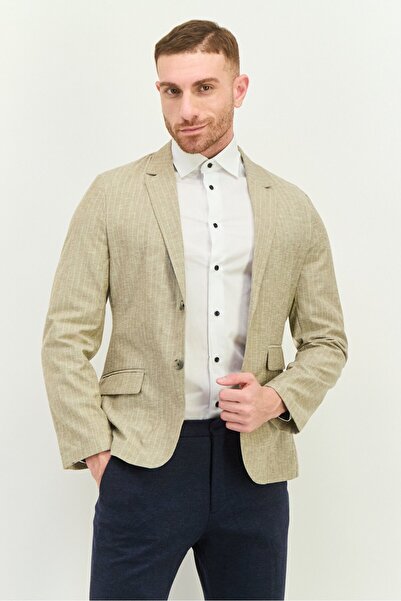 Asos Design بليزر رجالي رسمي بقصّة Slim Fit، لون حجري