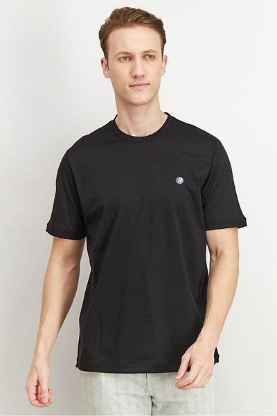 Diesel Men Crew Neck Short Sleeve Embroidered T-shirt, Black