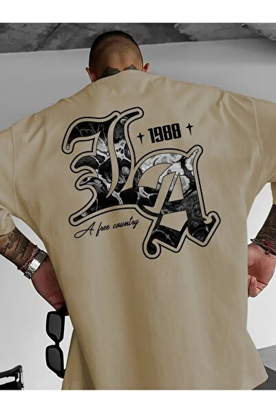 LAND MODA Ανδρικό μπλουζάκι 1988 με γραφική στάμπα - "A Country of Freedom" Σ...