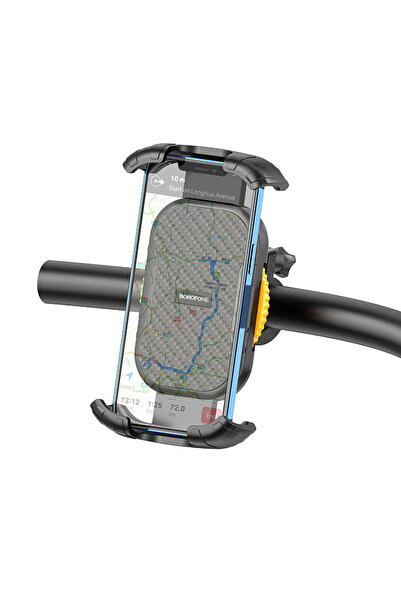Borofone Suport universal pentru telefon, pentru bicicletă, motocicletă, scuter și ghidon de scuter (125-175 mm), negru