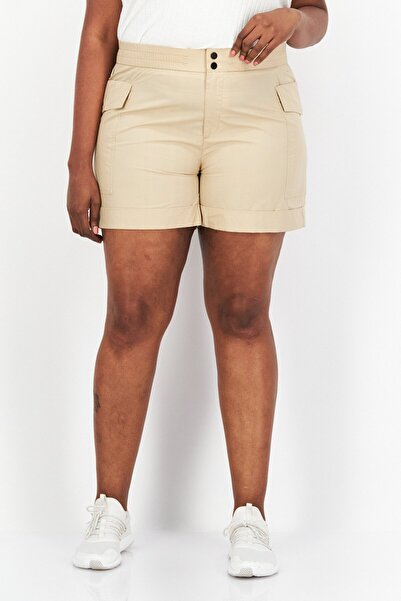 Aigle Women Side Pocket Solid Shorts, Beige