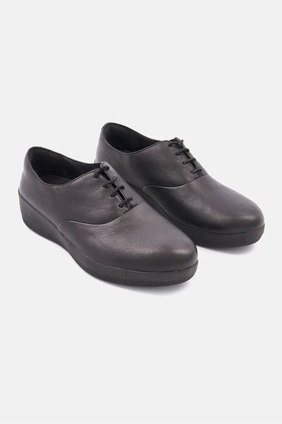 Fitflop Women Classic Tassel Superoxford Lace Up Casual Shoe, Black
