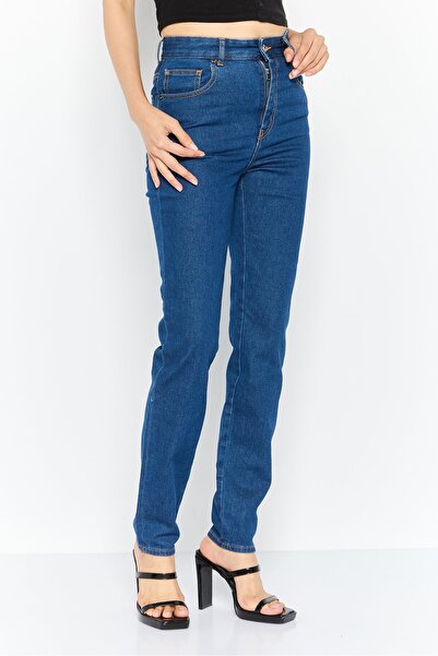 Just Cavalli Women Slim Fit High Waist Stretchable Jeans, Med Blue