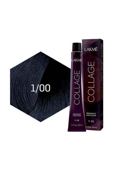 Lakme صبغة شعر دائمة من لاكمي كولاج - أسود - 1/00